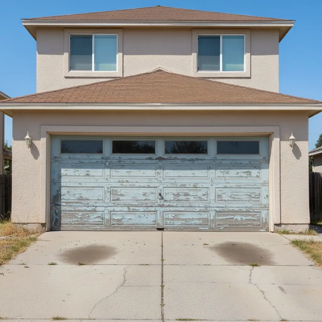 Garage door before 4